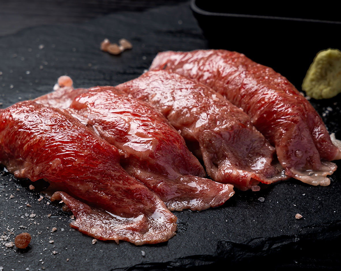 宮崎県産 黒毛和牛の炙り肉寿司